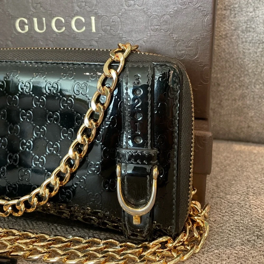 ❌SOLD❌ GUCCI GUCCISSIMA WALLET ON CHAIN - Picture 3 of 9